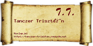 Tanczer Trisztán névjegykártya